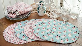 How to Make Oval Bosal Placemats | a Shabby Fabrics Sewing Tutorial
