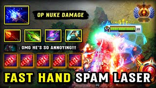 ULTRA FAST HAND SPAM LASER MID Tinker | Full of Nuke Damage Build | 100% Show no Mercy | 7.38c DOTA2