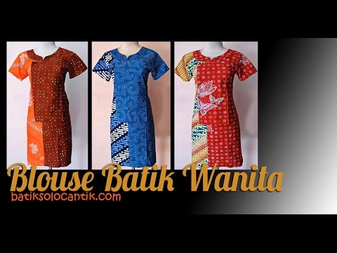  BAJU  KERJA MODEL  DRESS  BATIK  TULIS  KOMBINASI MODERN YouTube