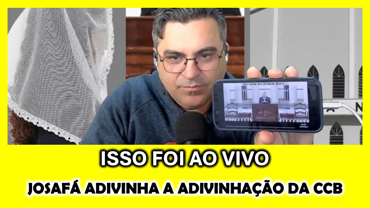A FARSA DA REVELAÇÃO DESMASCARADA AO VIVO - JOSAFÁ ADIVINHA A ADIVINHAÇÃO DA PREGAÇÃO NA CCB