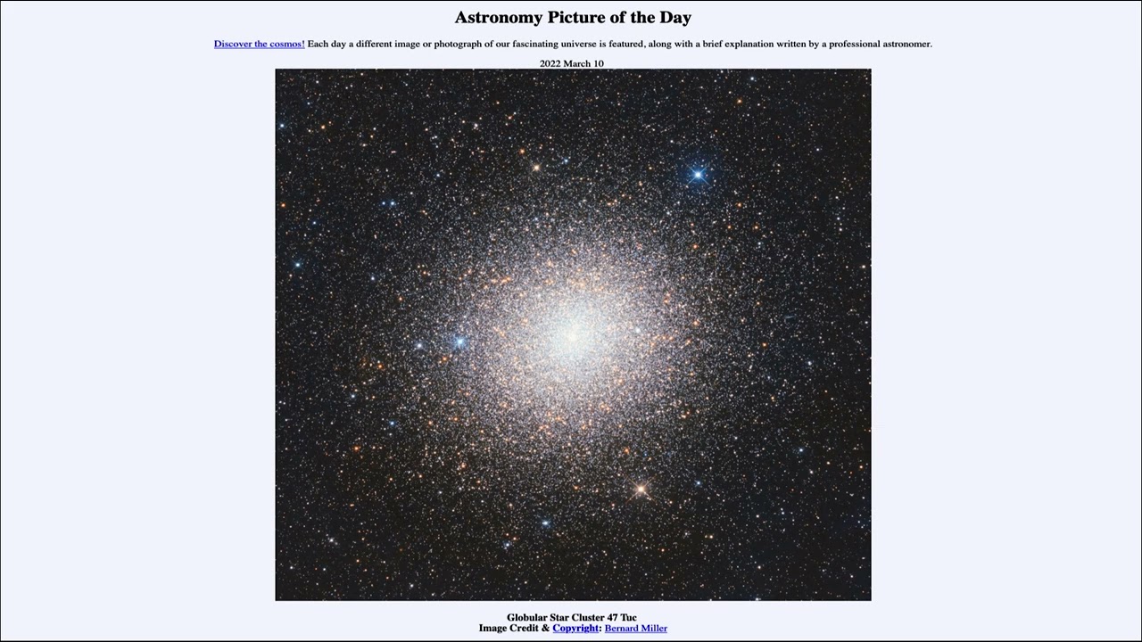 2022 March 10 - Globular Star Cluster 47 Tuc