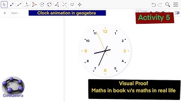 Animation in geogebra |Clock animation in geogebra