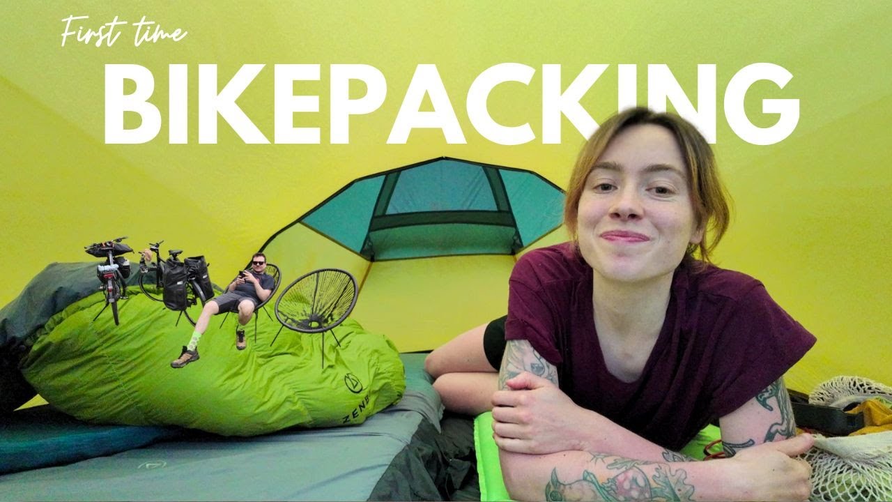 First time bikepacking 🏕️ silent & relaxing slow vlog (with subtitles)