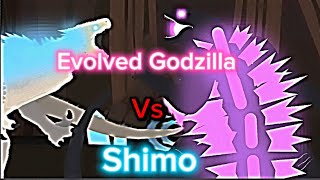 Evolved Godzilla Vs Shimo  (Sticknodes animation)