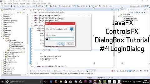 JavaFX ControlsFX DialogBox Tutorial #4 LoginDialog