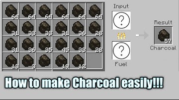 Minecraft Tutorial : How to make Charcoal easily | Minecraft |
