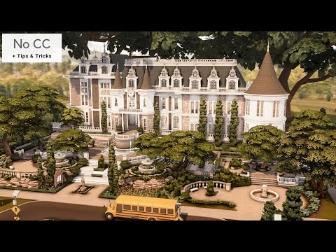 The Sims 4 High School Years High School In A Castle No CC Stop Motion Speedbuild