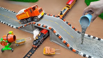 diy mini tractor making overhead bridge construction science project | @MinMinTractor