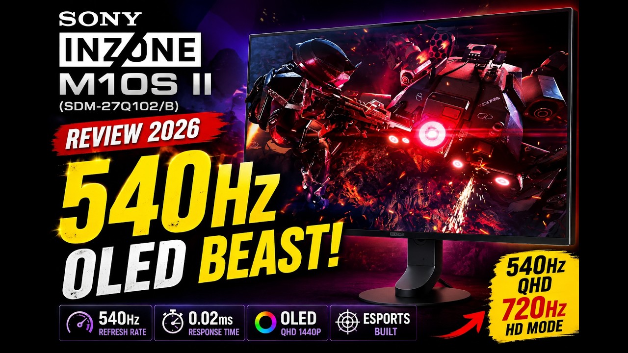 Sony INZONE M10S II Review: 540Hz OLED Beast! - YouTube