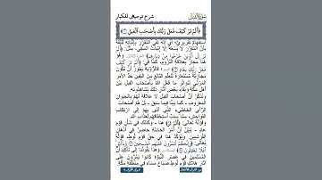 الجزء الثلاثون | جزء عم | سورة الفيل | توجيه للكبار حول الآية الأولى | نص صوتي بعد تلاوة طفل للآية
