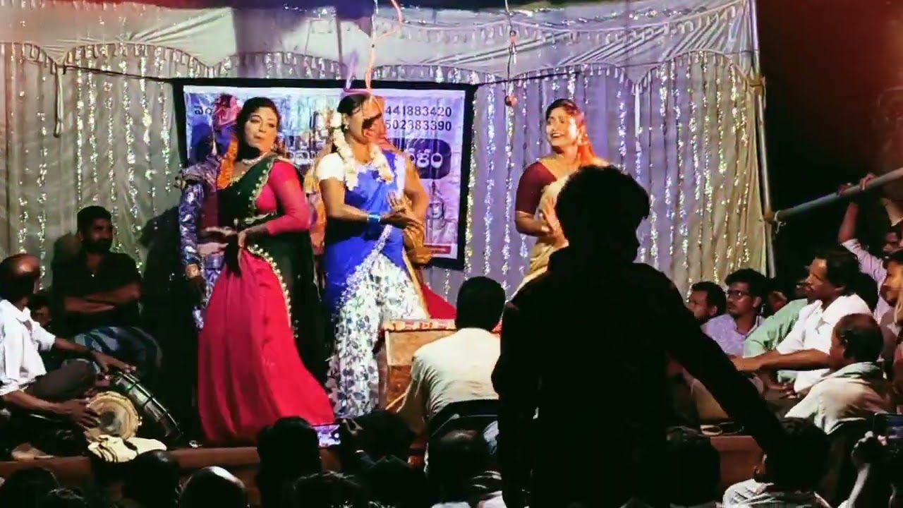 శ్రీకాకుళం దగ్గర రాళ్ల పేటలో అమ్మవారి పండుగలో బుర్రకథ.. my niharika lifestyle channel subscribe.😂🤣🤗