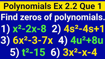 Find The Zeroes Of The Following Quadratic Polynomial And Verify The Relationship Between The Zeros