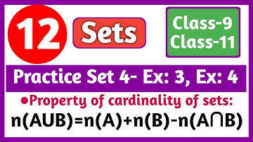 Class 9 Maths 1 Sets Chapter 1  Practice set 1.4 Example 3,4 @pramodchinchole