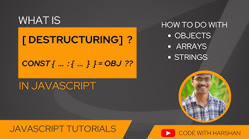 what is JavaScript Destructuring || JavaScript Object Destructuring & Array Destructuring