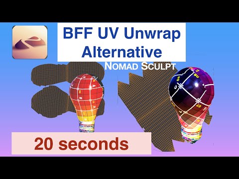 How to enable BFF UV unwrap, UV atlas alternative | 20 seconds | Nomad Sculpt