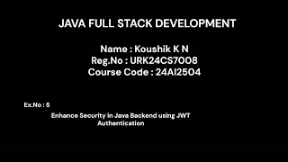 Full Stack Development Experiment 5