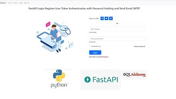 FastAPI Login Register User Token Authentication with Password Hashing and Send Email SMTP