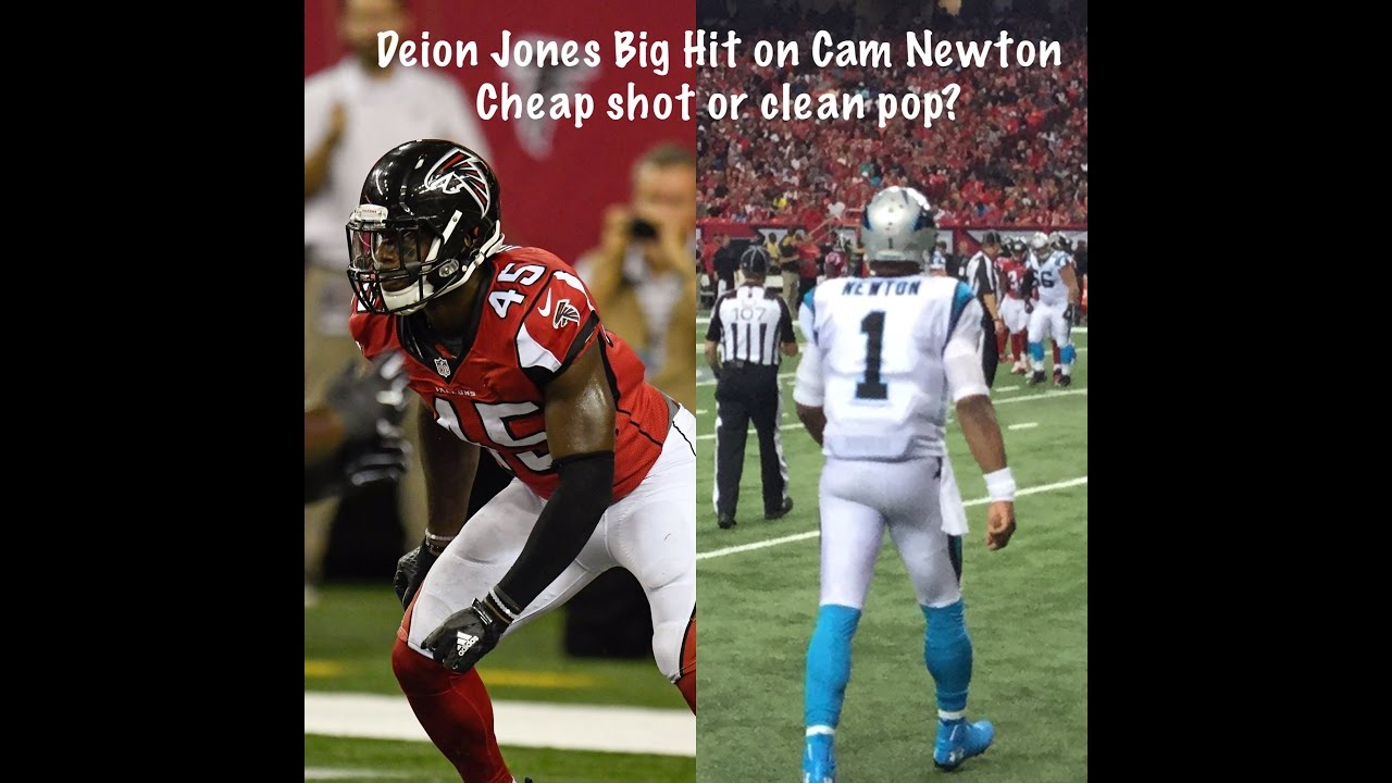 Atlanta Falcons Deion Jones big hit on Panthers Cam Newton