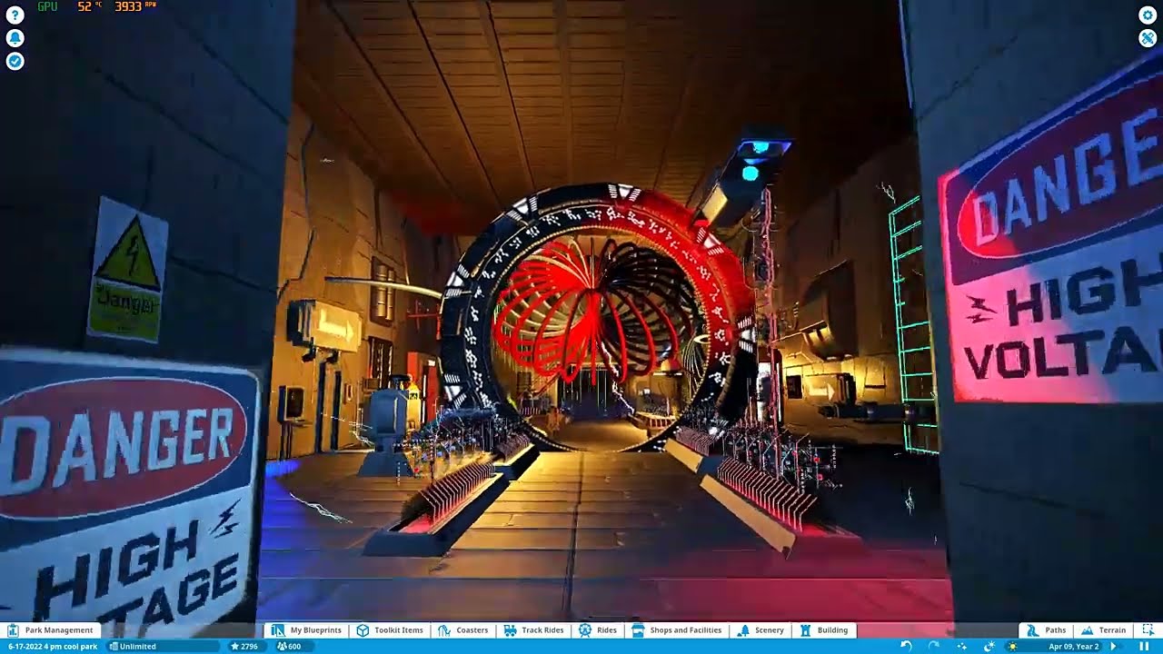 Planet Coaster slow ride with behind the scenes fun..