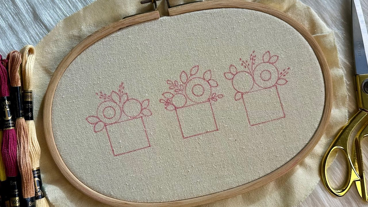 Learn to Stitch 3 Lovely Flower Baskets 🥰 Step by Step Embroidery Tutorial for Beginners by Gossamer