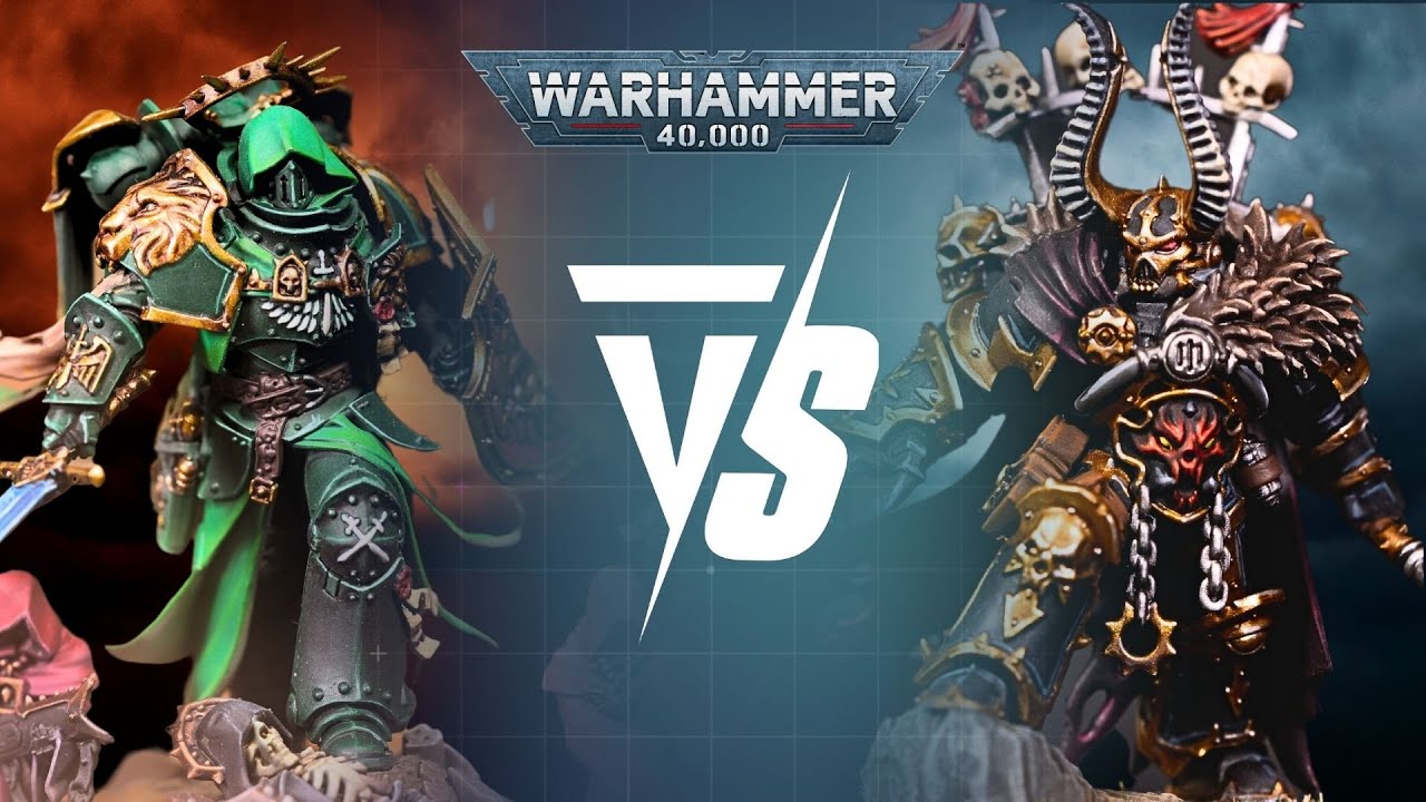 Dark Angels Vs Chaos Space Marines: 2000pts Warhammer 40K Battle Report ...