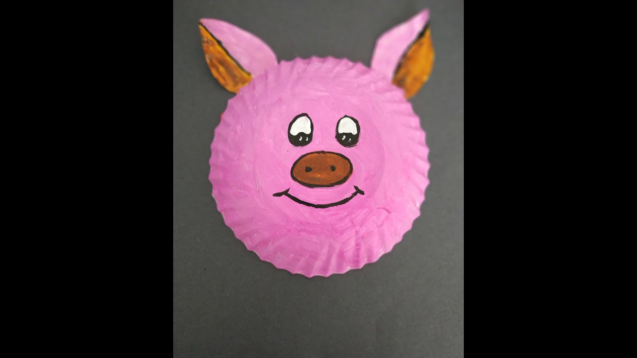Paper Plate Pig/Paper Crafts for kids/Farm animalPigPaper Plate YouTube