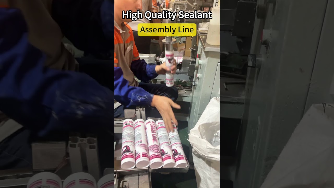 The factory's assembly line operation improves output efficiency.