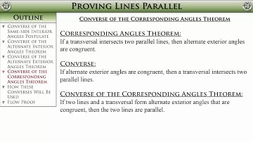 Geometry, Section 3-3 -- Proving Lines Parallel