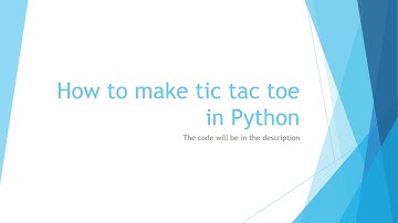 How to make Tic Tac Toe in Pygame