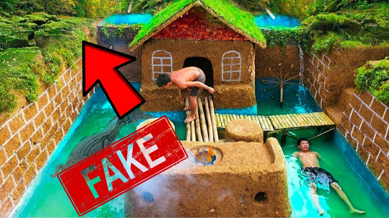 Primitive building videos are FAKE YouTube