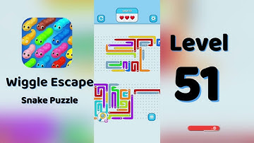 🎮 Wiggle Escape Level 51 Walkthrough | Snake Puzzle Challenge 🐍 | SolutionGuruji