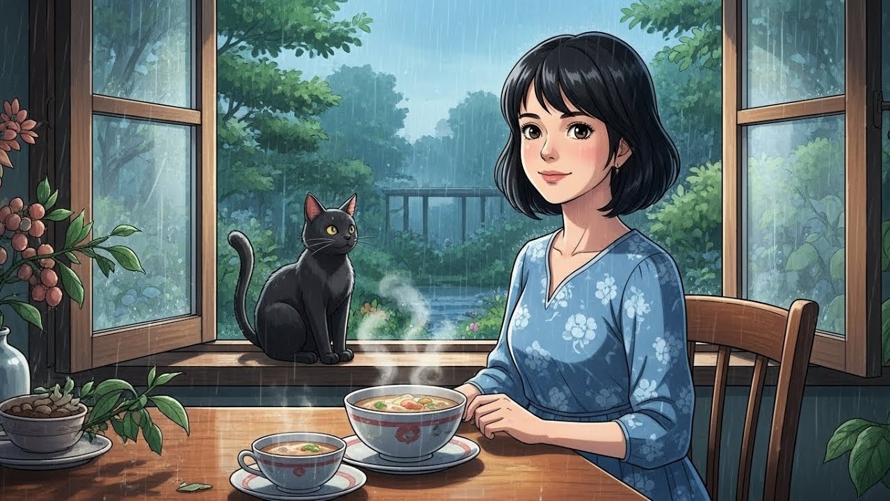 Silent Vlog 🌧️ Rain Sounds & Making Soup No Talking