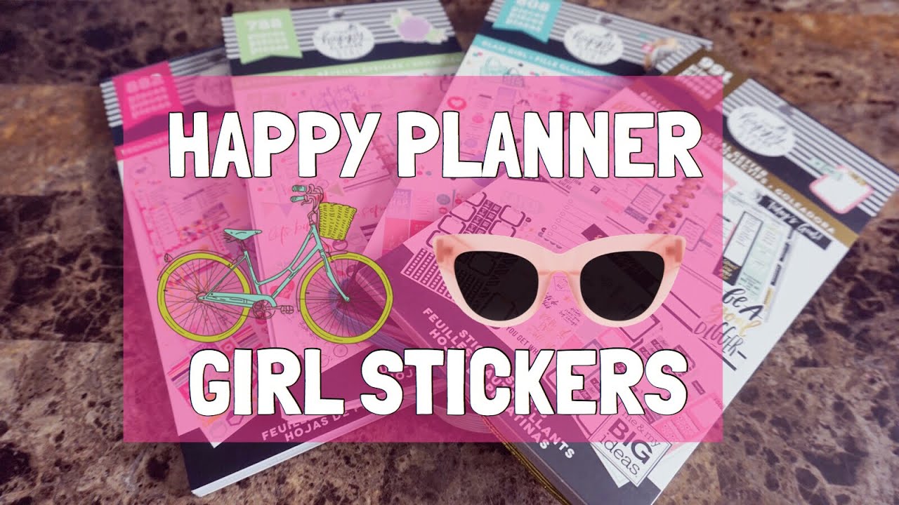 NEW RELEASE HAPPY PLANNER GIRL STICKER BOOKS | GOAL GETTER | TRENDSETTER | DAYDREAMER | GLAM GIRL