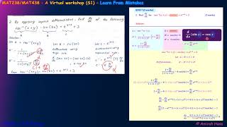 MAT438/MAT238 : A virtual workshop S1 (LEARN FROM THE MISTAKES)