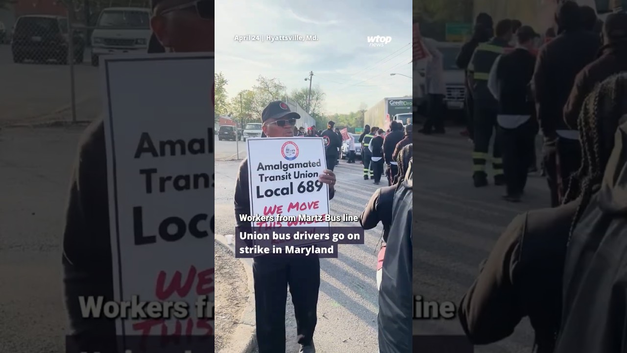 Union bus drivers go on strike in Maryland