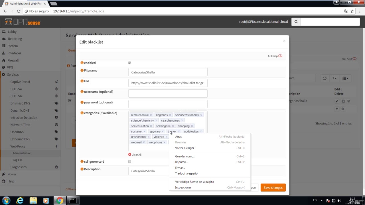 Curso de opnsense firewall configuraci n de web proxy youtube