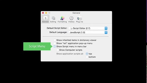 Mac Script Editor Overview (Yosemite+)