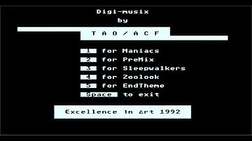 Digi-MusiX By TAO/ACF, 1992 Chiptune Music Demo On Real ATARI ST Hardware (Fullscreen)