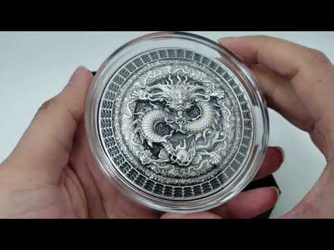 LPM Unboxing!! 2021 2oz Chad The Forbidden Dragon .999 Silver Antique High Relief Coin