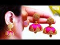 How To Make Silk Thread Jhumkas At Home | Latest Silk Thread Earrings