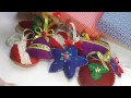4 дизайна елочных игрушек из фетра/Christmas decorations out of felt