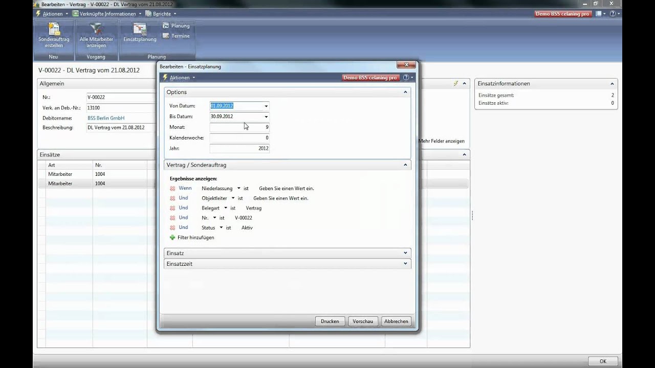 Software für Gebäudereiniger BSS cleaning pro - erste Einblicke für Sie
