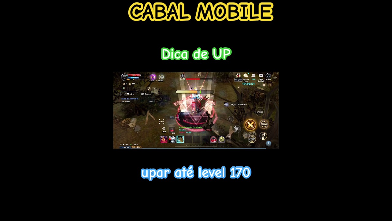 Como upar até level 170 CABAL MOBILE 