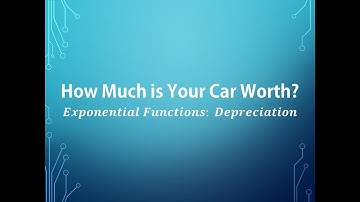 How much is Your Car Worth? Exponential Functions: Depreciation