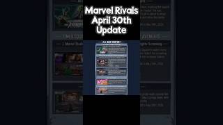 Marvel Rivals Update, April 30th