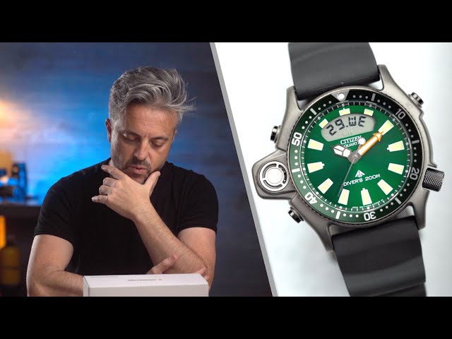 CITIZEN Aqualand JP2007-17X: I had to get this green dial limited