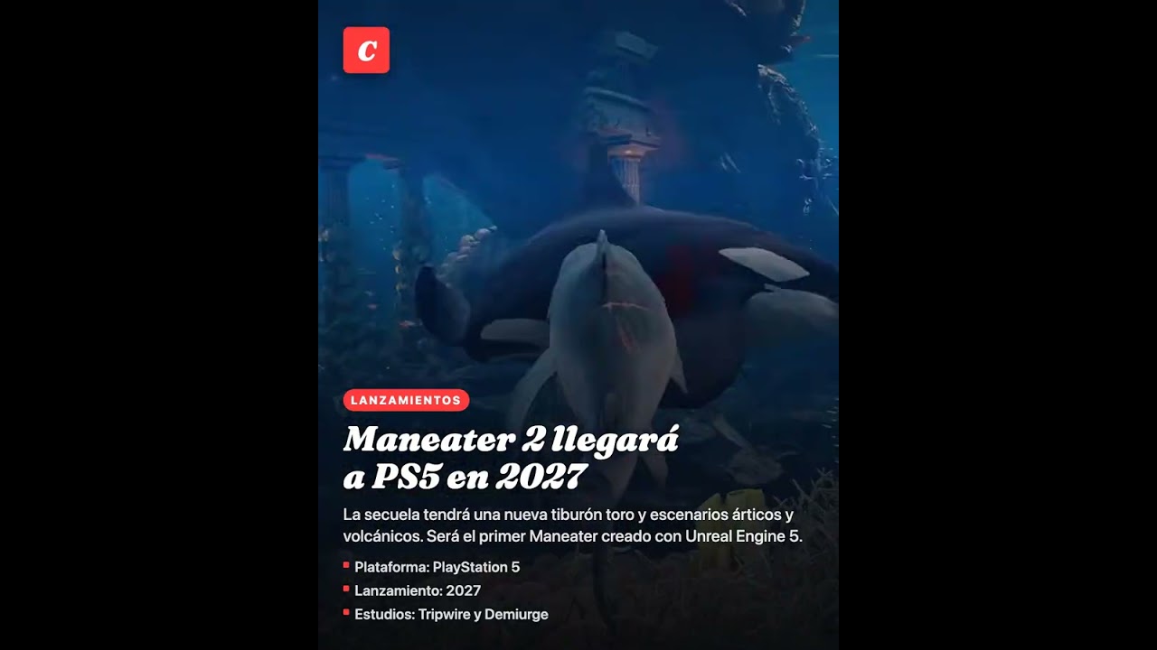 Maneater 2 llegará a PS5 en 2027