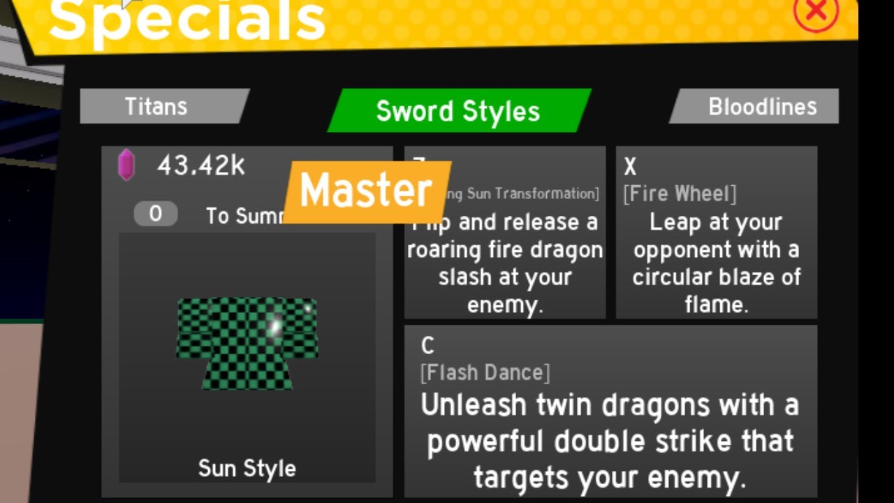 coolest sword style sun style showcase Anime fighting simulator new ...
