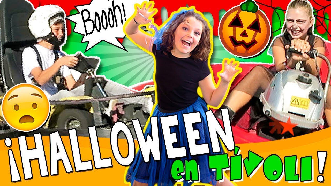 🎃 ¡HALLOWEEN en TÍVOLI World con la FAMILIA CARAMELUCHI! 💕Atracciones de AGUA, Karts, Montaña Rusa