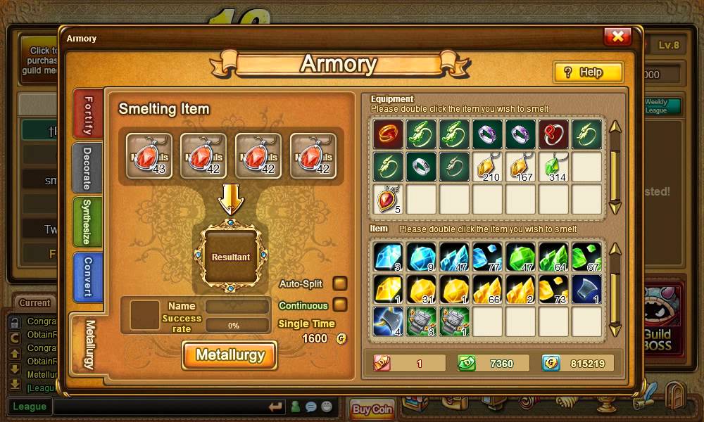 Fusão de "Spear" Lança da Antiguidade DDTank Us - Empire 2014